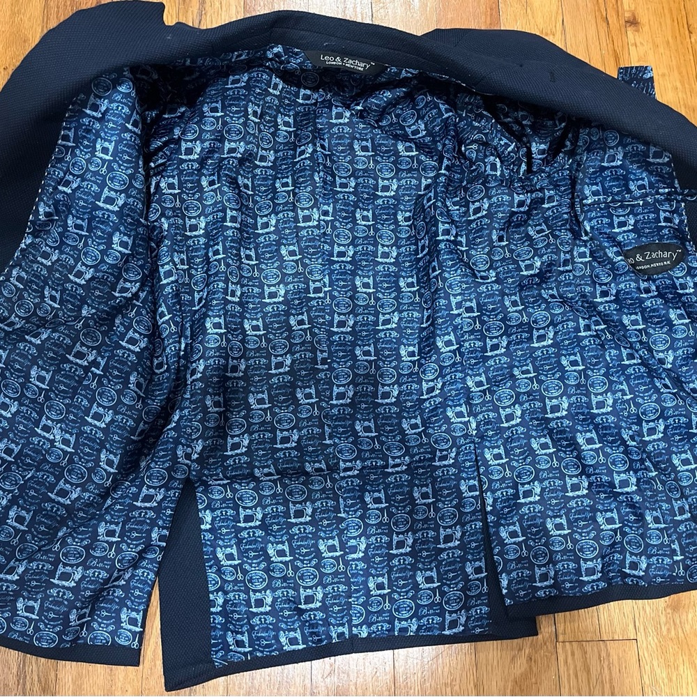 Kids Navy Blue Suit Coat
